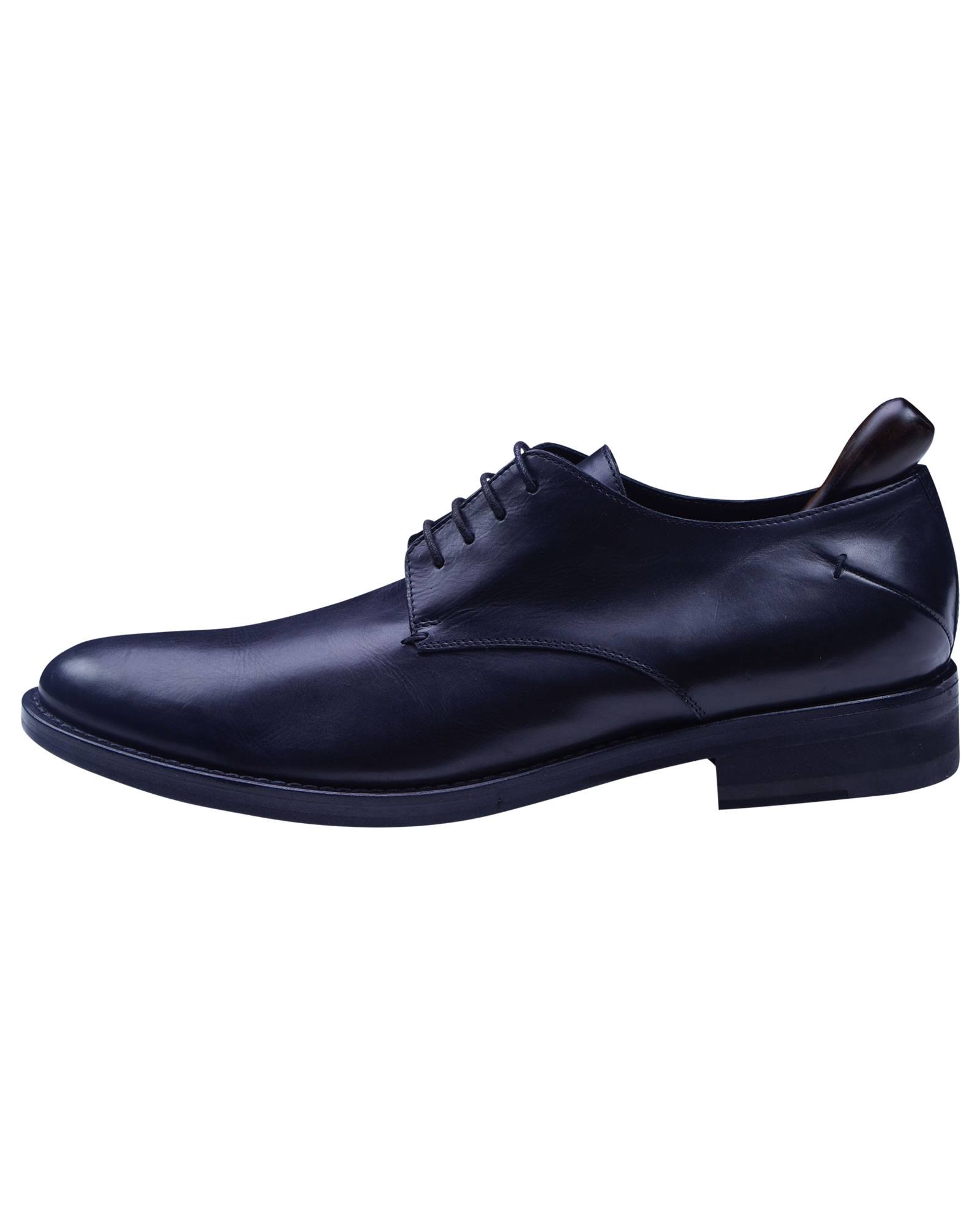 Costume National Black Color Calf Leather Handmade Lace Up Shoe